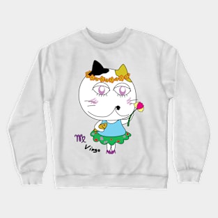 Virgo zodiac funny cat Crewneck Sweatshirt